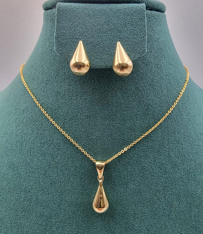 Elegant Gold-Toned Necklace & Earring Sets